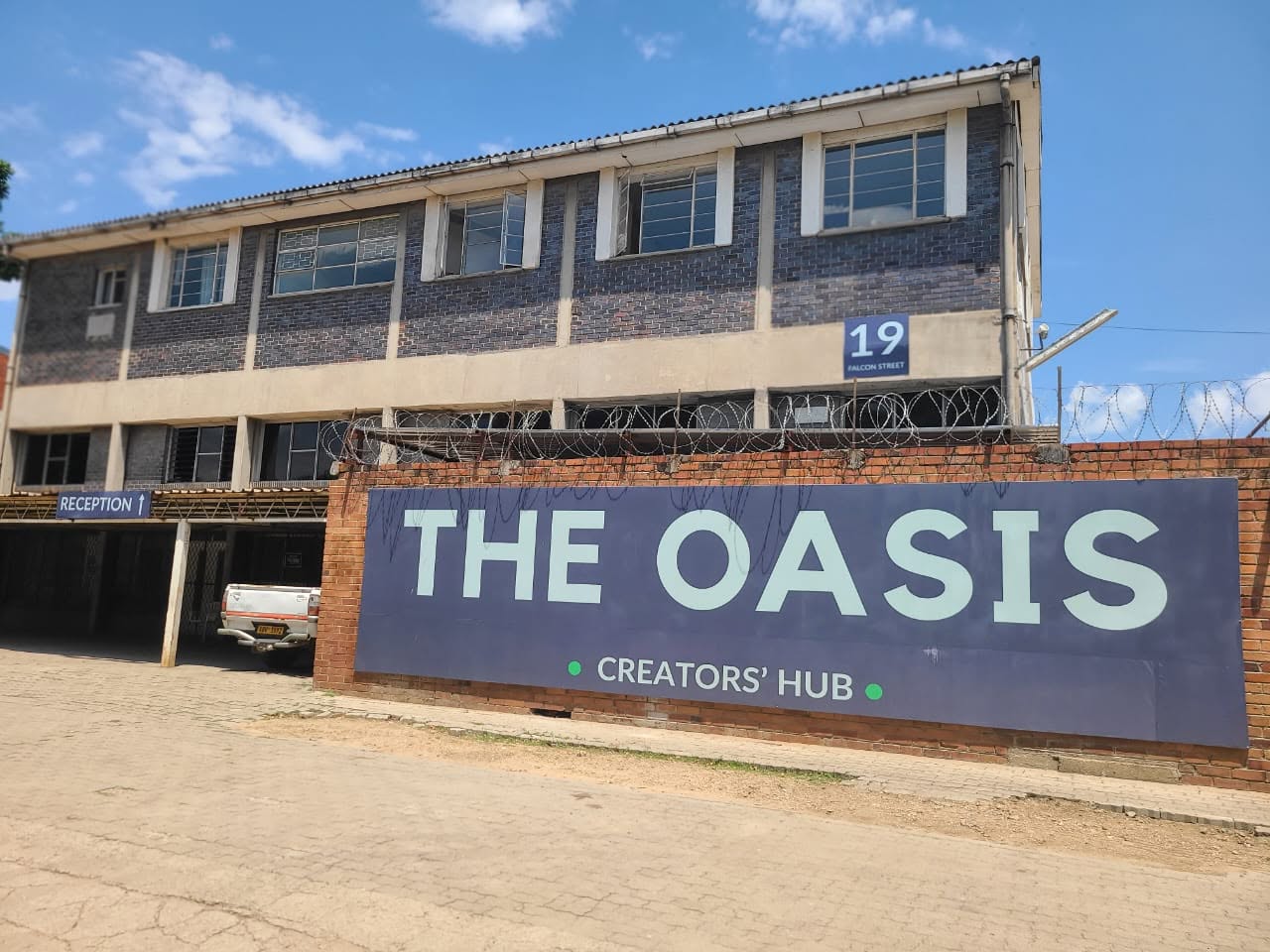 The exterior of The Oasis creators' hub in Bulawayo
